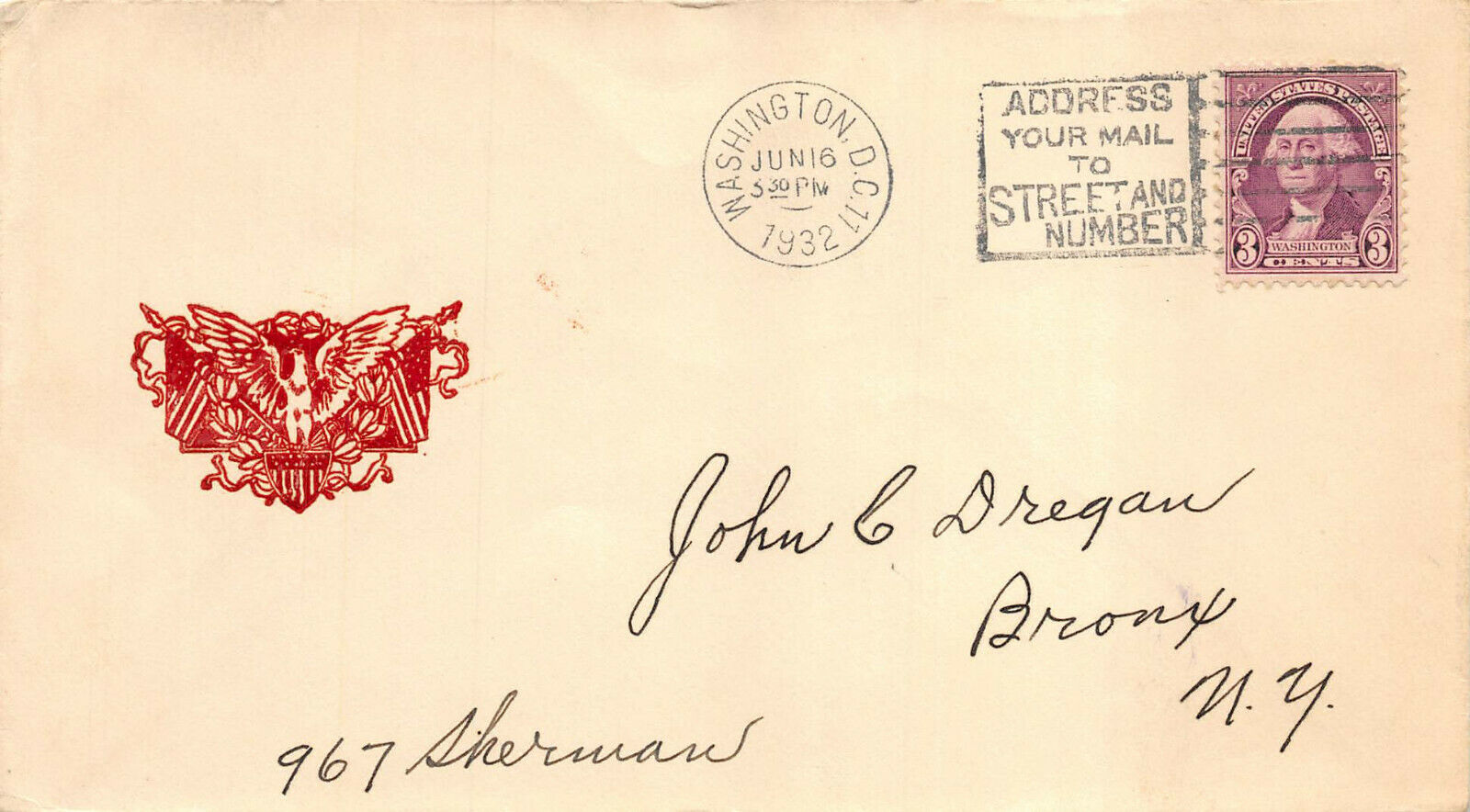 General Purpose cachet design GP#Eagle9 on U.S. Scott #720-GP7 General Purpose cachet design GP#Eagle#9 on U.S. Scott #720-GP7