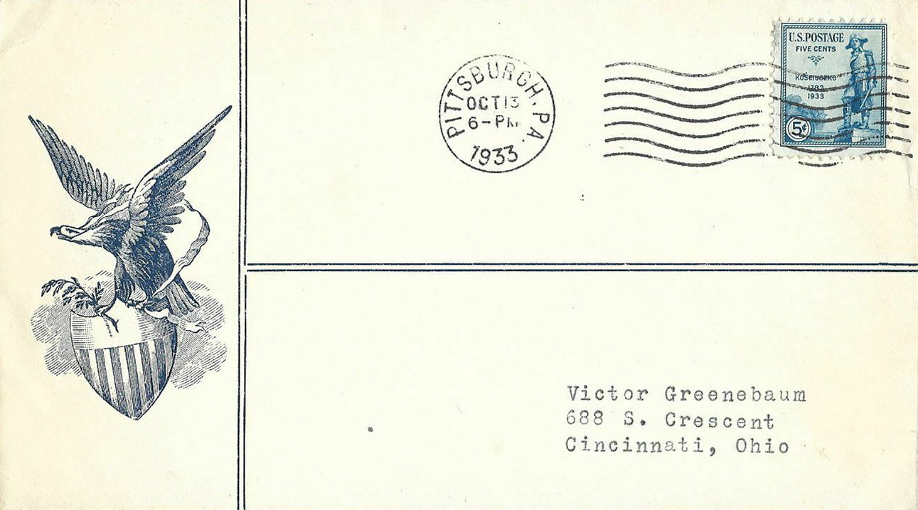 General Purpose cachet GP#Eagle8c on U.S. Scott #733-GP6a-NIP General Purpose cachet GP#Eagle8c on U.S. Scott #733-GP6a-NIP