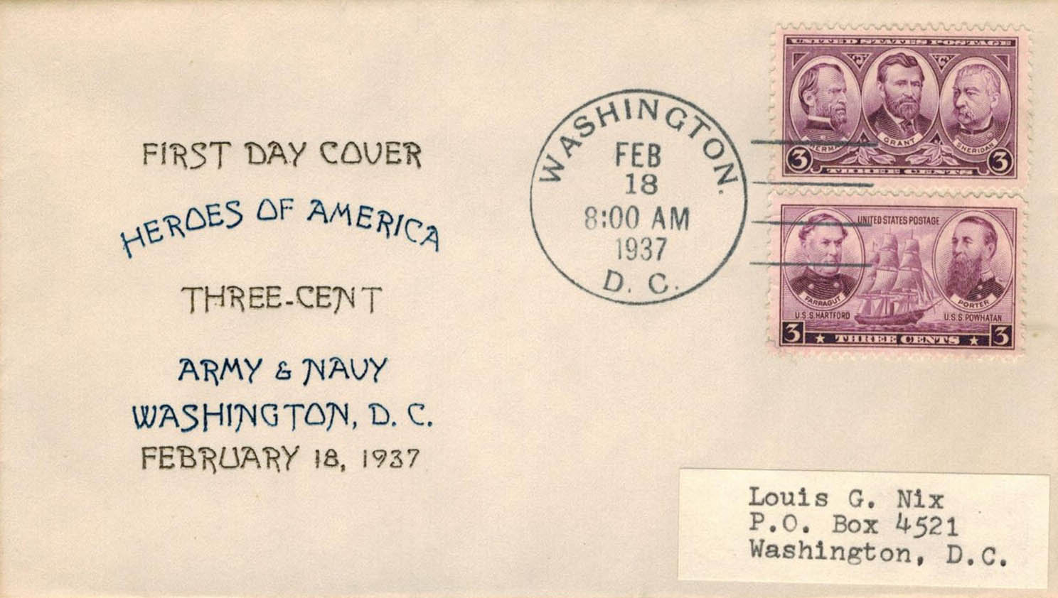 U.S. Scott #787-58b - Louis G. Nix (Gregor) U.S. Scott #787-58b - Louis G. Nix (Gregor)