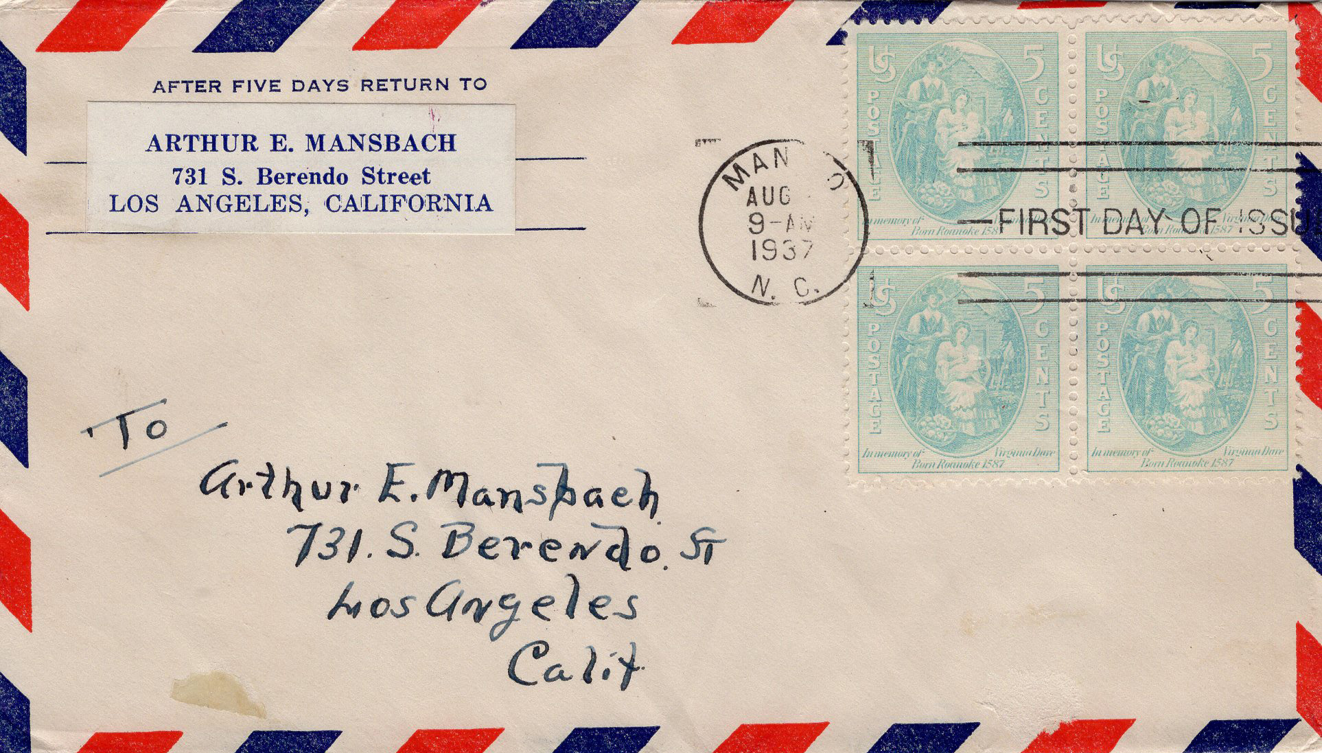 U.S. Scott #796 - Arthur E. Mansbach U.S. Scott #796 - Arthur E. Mansbach