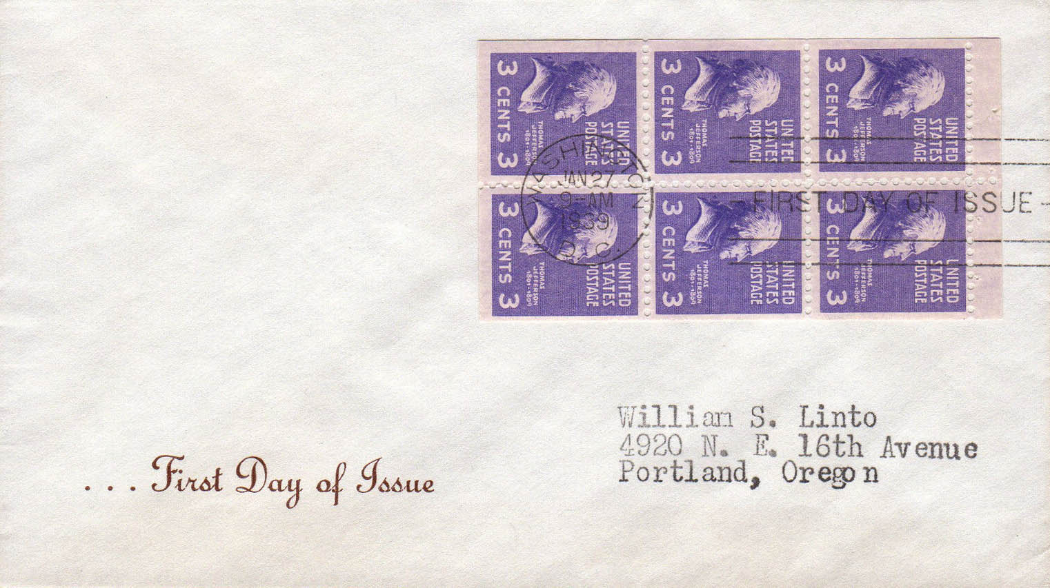 U.S. Scott #807a-GP27 - Oswald A. Ludwig General Purpose GP#FDOI-10 U.S. Scott #807a-GP27 - Oswald A. Ludwig General Purpose GP#FDOI-10