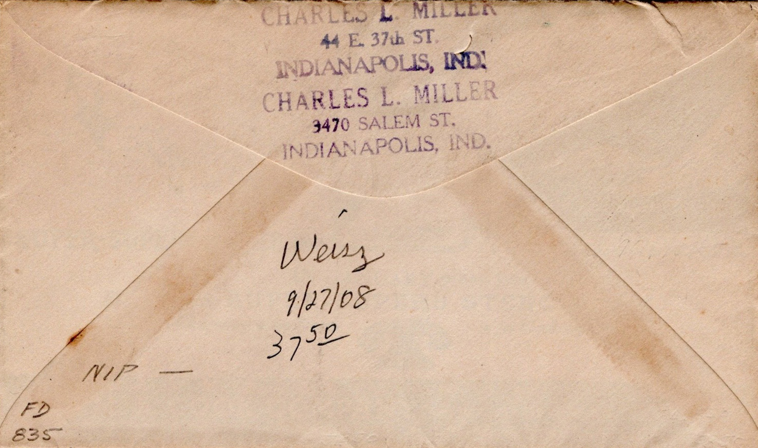 U.S. Scott #835-NIP-9 - unknown U.S. Scott #835-NIP-9 - unknown