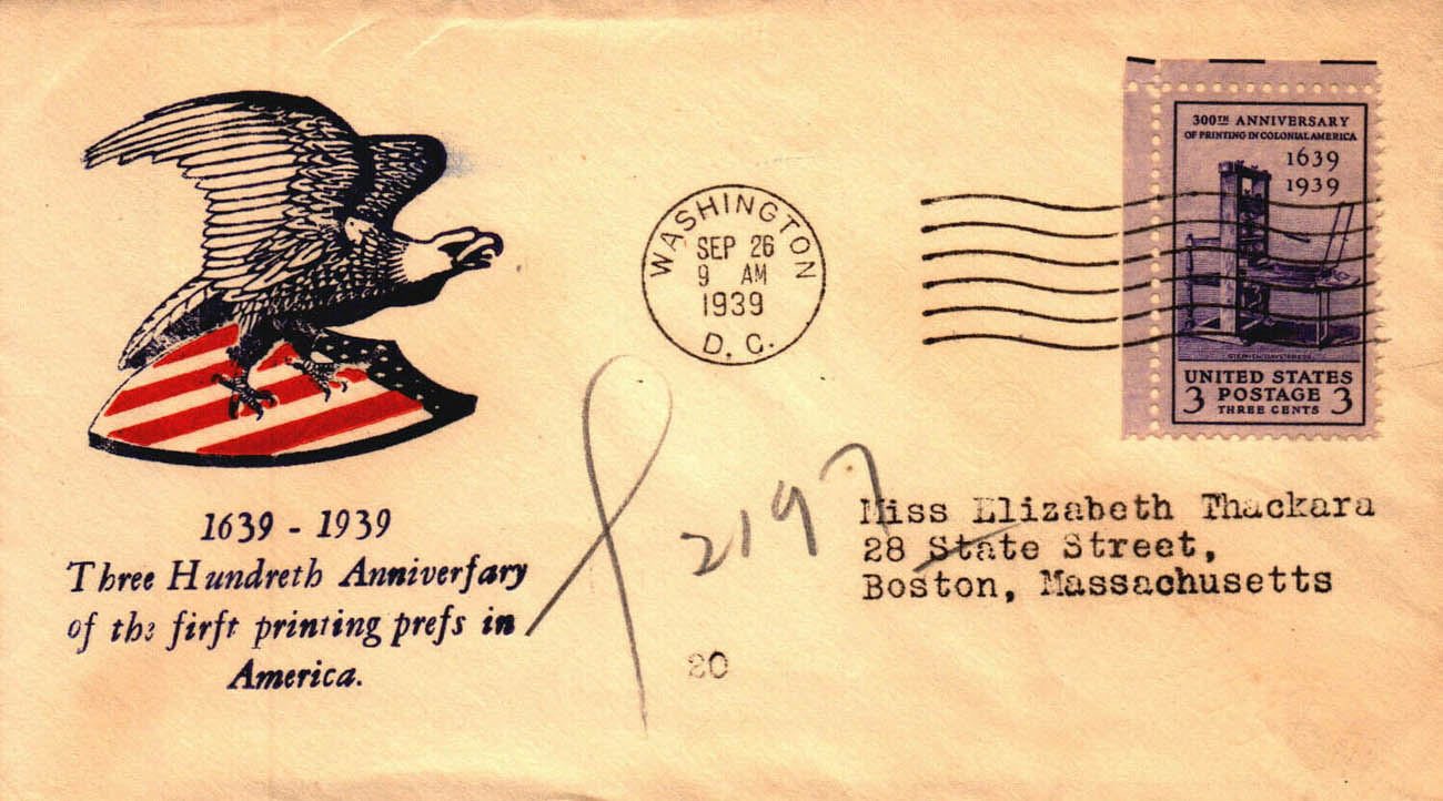 General Purpose cachet GP#Eagle4c on U.S. Scott #857 General Purpose cachet GP#Eagle4c on U.S. Scott #857