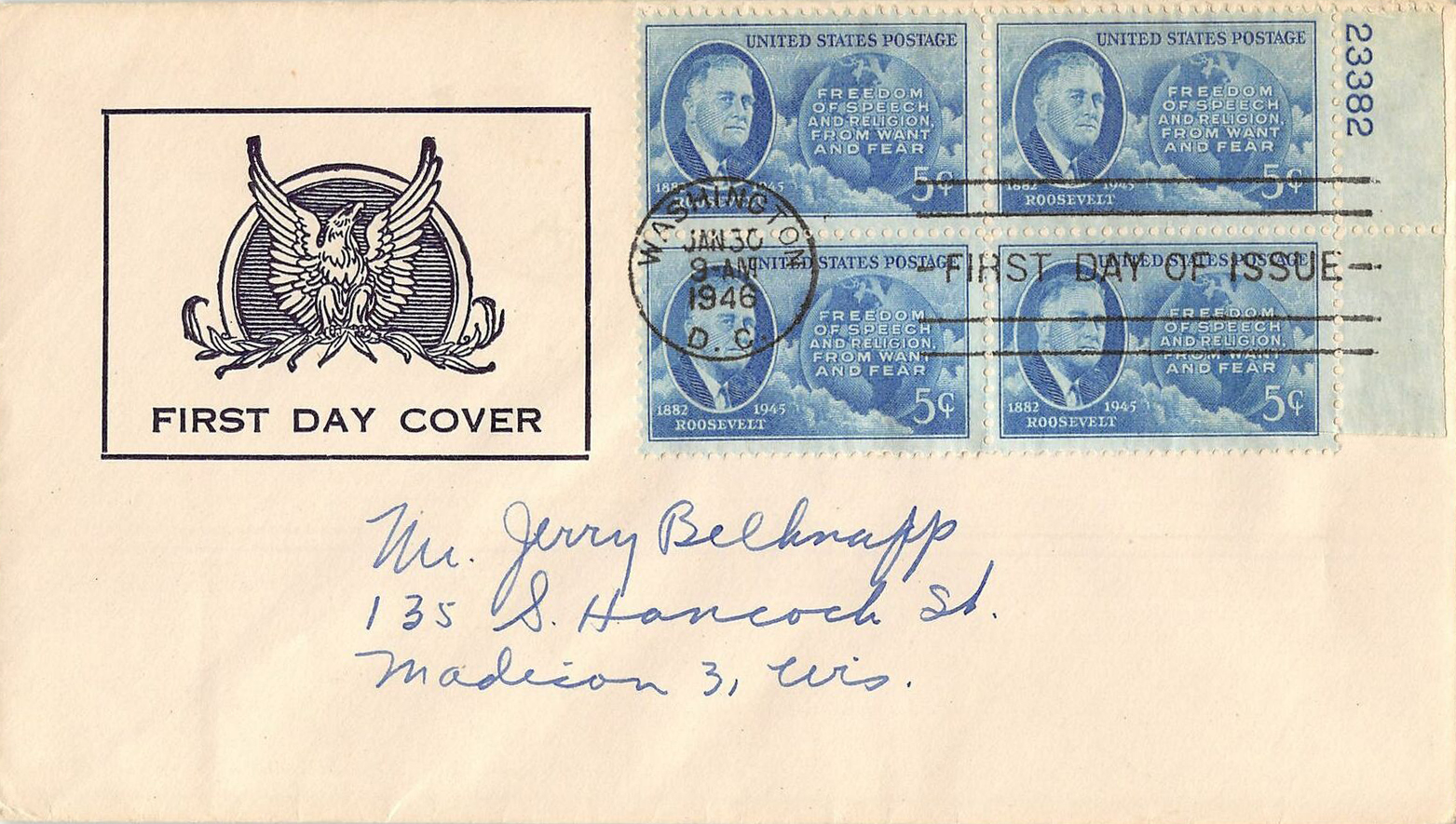 General Purpose cachet GP#Eagle3d on U.S. Scott #933 General Purpose cachet GP#Eagle3d on U.S. Scott #933